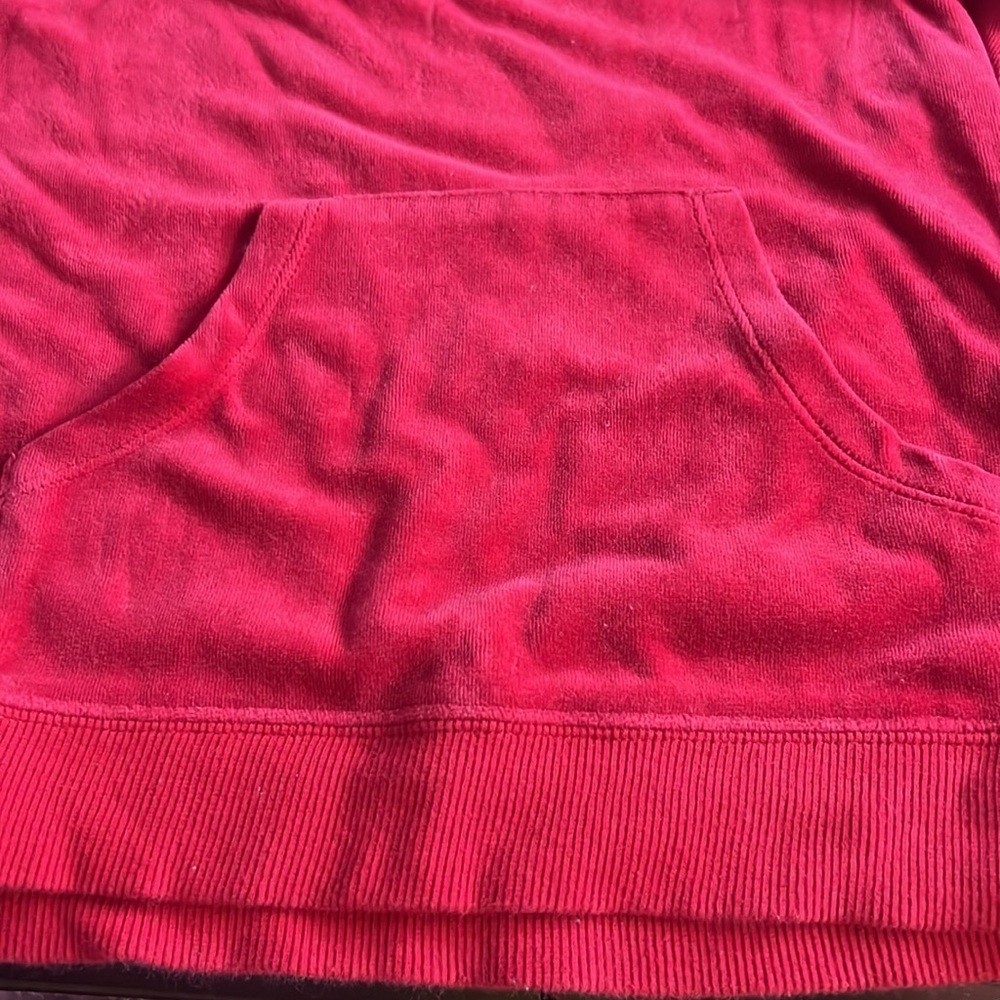 DICKIES WOMEN'S Velour Hoodie Red XS - Picture 5 of 11